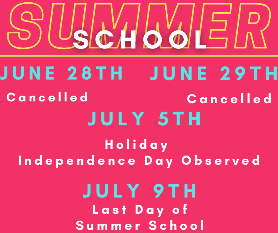 Summer School Dates