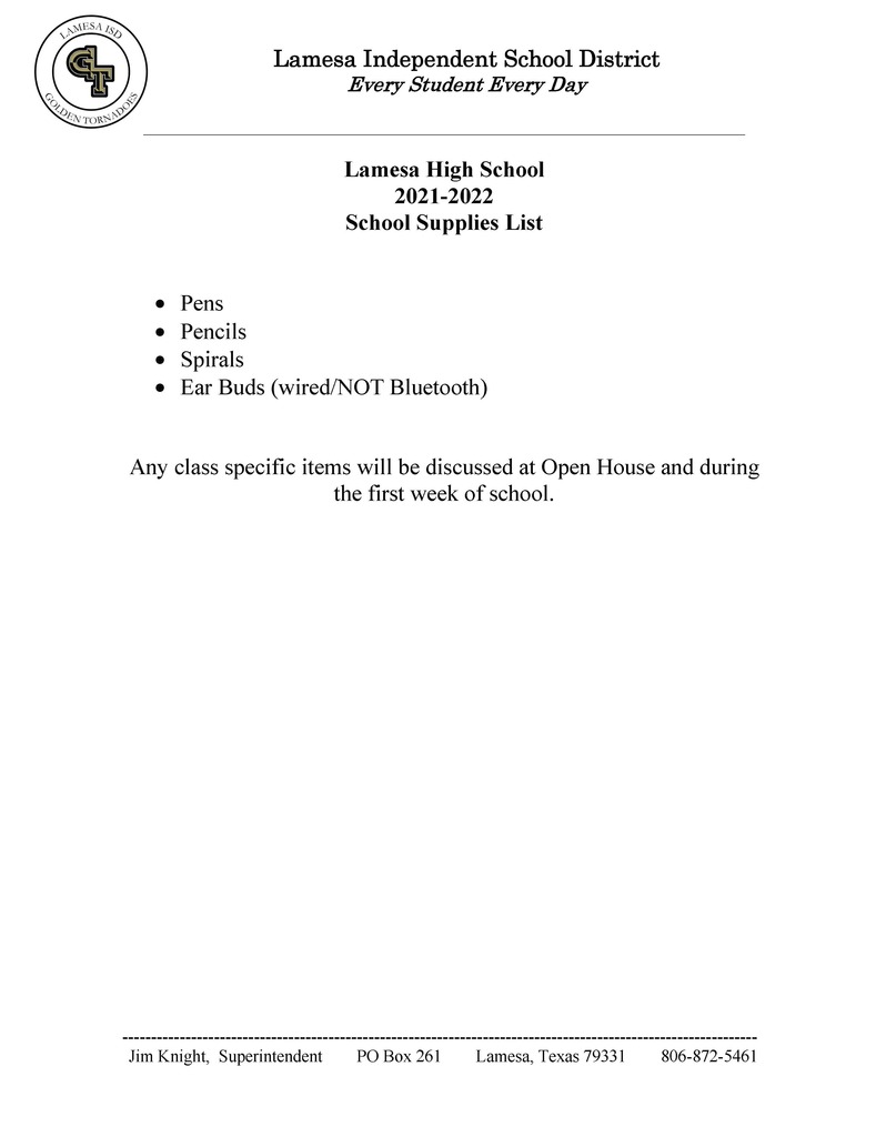 LHS List