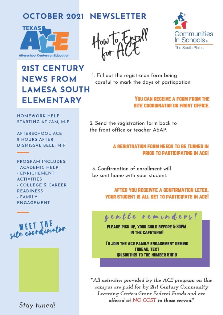 Ace Newsletter Page 1